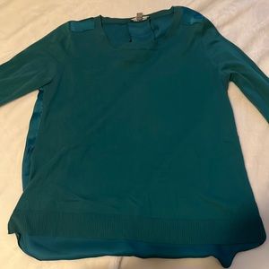 Woman’s blue blouse, work shirt